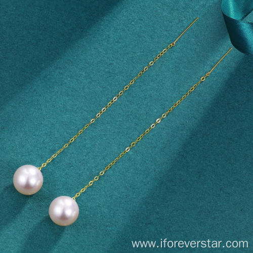 18k gold jewelry real freshwater pearl necklace